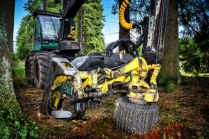 A Stump Grinder used in the arboriculture sector, in use. Obtained through specialised finance for arboriculture companies.