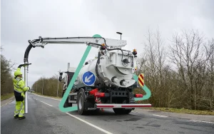 Heavy machinery used in the drainage industry, in use. With Crown Business Finance's asset finance solutions they were able to access the latest machinery to offer their customers the best